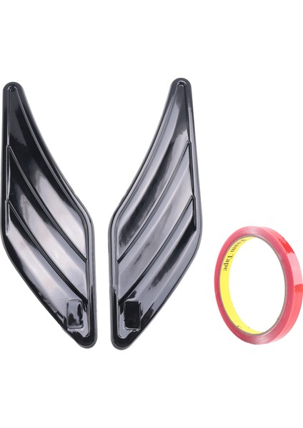 2pcs Abt Yan Köpekbalığı Solungaç Çıkartma Çıkartmaları Için Audi A5 S5 A4 B8 B6 A6 A3 R8 Tt -Audi Abt Fender Sticker, Siyah (Yurt Dışından)