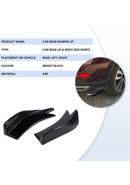 27CM Araba Arka Tampon Spoiler Kanardlar Yüzgeçler Anti-Çırpıcı Difüzör Dudak Sargısı Açısı Ayırıcı Koruyucu Koruma Evrensel (Yurt Dışından) fiyatları