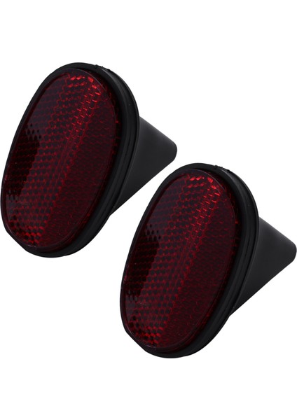2 Adet Bisiklet Arka Kuyruk Çamurluk Reflektörü Çamurluk Oval Uyarı Kırmızı Siyah (Yurt Dışından)