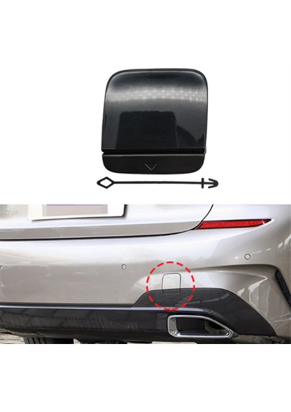 Bmw 3 Serisi G20 2020-2022 Siyah Için Araba Arka Tampon Çekme Kanca Kapağı Kapağı Boyalı 51129448791 (Yurt Dışından) fiyatları