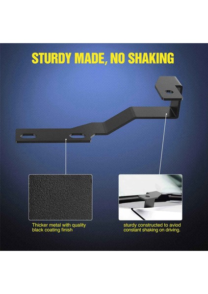 2x LED Işık Pod Metal Kaput Montaj Braket Kiti/hendek Kaputu Hafif Braketler 2005-2015 Toyota Tacoma, Siyah (Yurt Dışından) indirimleri