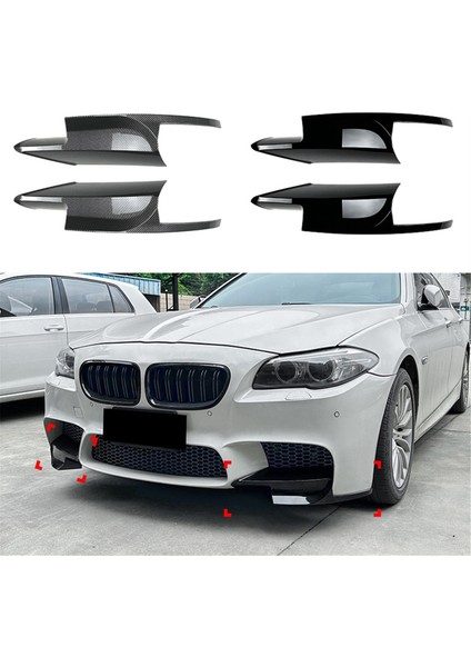 Bmw 5 Serisi Için M5 F10 2011-2017 Ön Tampon Dudak Açısı Difüzör Spluser Spoiler Koruyucusu Parlak Siyah (Yurt Dışından) modelleri