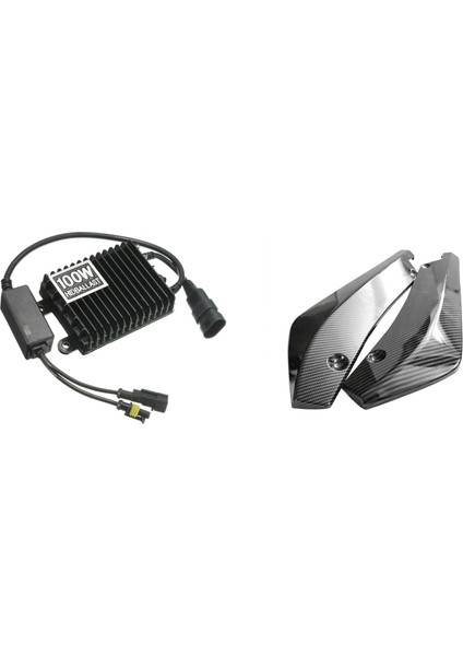 1x 12V Slim 100W Hıd Balast Değiştirme Xenon Işık Balastı ve 2 x Arka Tampon Dudak Difüzör Ayırtıcı Koruyucu (Yurt Dışından)