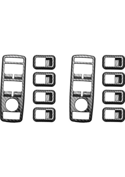 10 Adet Karbon Fiber Pencere Anahtarı Düğmesi Trim Kapak Çerçevesi Mercedes Benz A B C E Cla Gla Glk ml Gle Sınıfı W204 (Yurt Dışından)