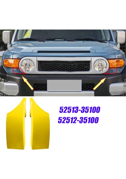 Sol Ön Tampon Dolgu Plakası 52513-35100-F0 Toyota Fj Cruiser 2007-2014 Araba Far Alt Trim Kapak 5251335100 (Yurt Dışından) indirimleri