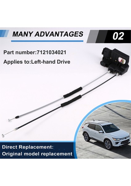 Araba Ön Sol Kapı Kilidi Aktüatörü 7121034021 Ssangyong Actyon Korando 2011-2019 Lhd (Yurt Dışından) indirimleri