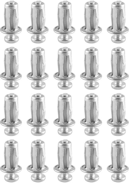 20 Pcs M5X25 Jack Nuts Araç Metal Vidalı Taç Pety Fındık Vidalı Içi Boş Duvar Demir Cilt (Yurt Dışından)