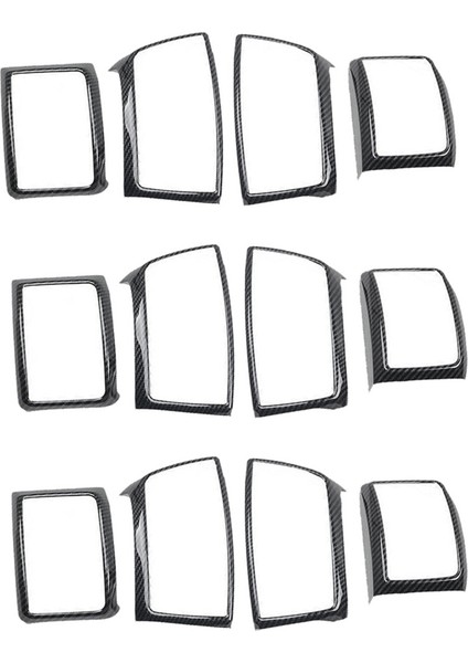 3x Karbon Fiber Merkezi Kontrol Gösterge Tablosu Hava Çıkışı Havalandırma Çerçevesi Ford Ranger / Everest 2015-2021 Aksesuarları Için (Yurt Dışından)