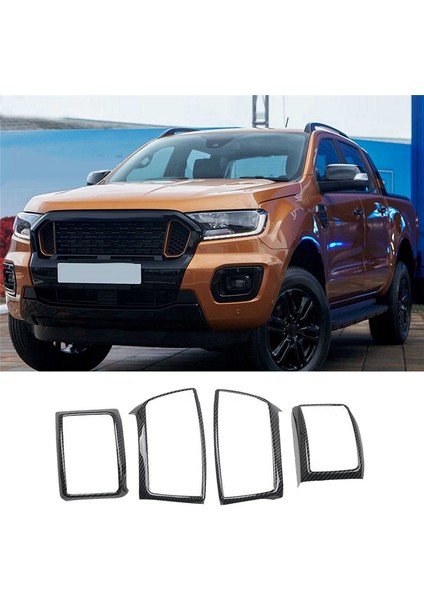3x Karbon Fiber Merkezi Kontrol Gösterge Tablosu Hava Çıkışı Havalandırma Çerçevesi Ford Ranger / Everest 2015-2021 Aksesuarları Için (Yurt Dışından) fırsatları