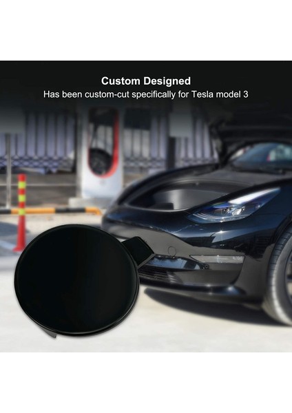 Tesla Model 3 2017-2021 Araç Aksesuarları, Çekiş Deliği Değiştirme Kapağı, Gri (Yurt Dışından) indirimleri