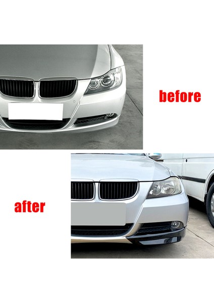 Bmw 3 Serisi E90 E91 Pre 320I 330I 2005-2008 Ön Tampon Dudak Açısı Difüzör Splitter Spoiler Koruyucu Parlak Siyah (Yurt Dışından) fırsatları