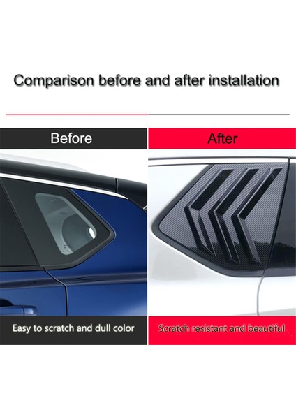 Nissan Rogue 2021-2023 Arka Yan Pencere Kanjörleri Spor Tarzı Hava Havalandırma Kepçe Kapak Dekorasyonu (Karbon Fiber Deseni) (Yurt Dışından) modelleri