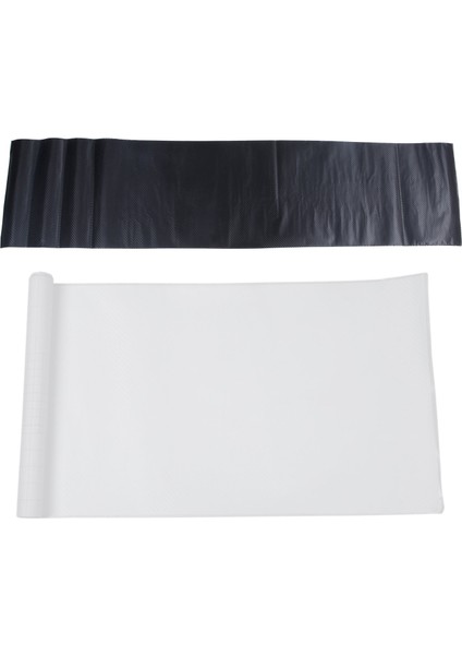 2pcs Dıy 30X127 3D Karbon Fiber Çıkartma Vinil Film Sarısı Roll Yapışkan Araç Sticker Sac - Siyah Beyaz (Yurt Dışından)