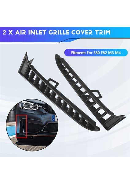 Ön Tampon Hava Giriş Grille Kapak Trim 51118056599 51118056600 Bmw- F80 F82 M3 M4 Aksesuarları (Yurt Dışından) fırsatları