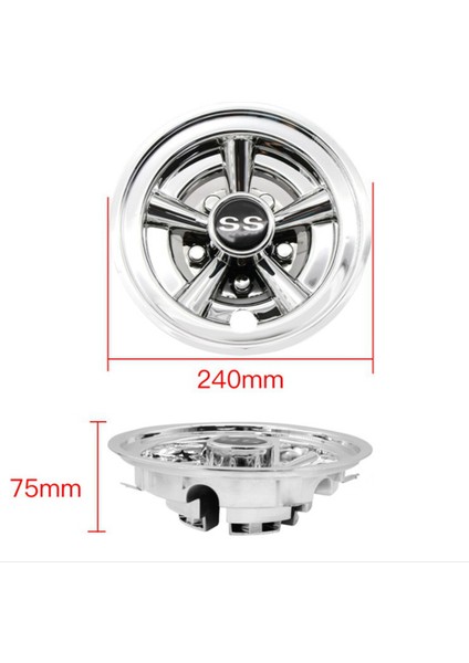 2pcs 8inch Ss Golf Arabası Tekerleği Kapakları, 5 Konuşulmuş Tasarım Hub Kapağı Için Golf Arabaları Için Kulüp Arabası, Ezgo, Yamaha (Yurt Dışından) modelleri