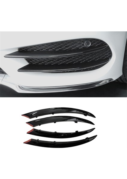 4pc Ön Tampon Dudak Ayırıcı Trim Şeritler Sis Farları Izgara Spoyleri Mercedes Benz C Sınıfı W205 2015-2019 C180 C200 A (Yurt Dışından) fırsatları