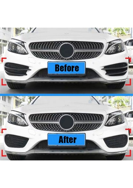 4pc Ön Tampon Dudak Ayırıcı Trim Şeritler Sis Farları Izgara Spoyleri Mercedes Benz C Sınıfı W205 2015-2019 C180 C200 A (Yurt Dışından) indirimleri