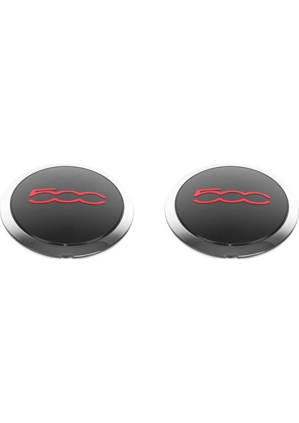 2pcs 133MM Fiat Için Hubcap 500 Tekerlekler Merkez Hub Kapakları 68078419AC 68078421AC Toz Kapağı 51884863 Kırmızı (Yurt Dışından)