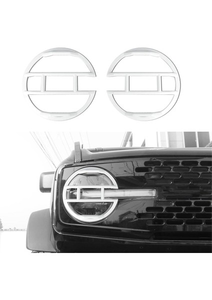 Ford Bronco 2021-2024 Aksesuarlar Için Araba Far Koruma Kapağı Koruyucu Trim Beyaz (Yurt Dışından) fiyatları