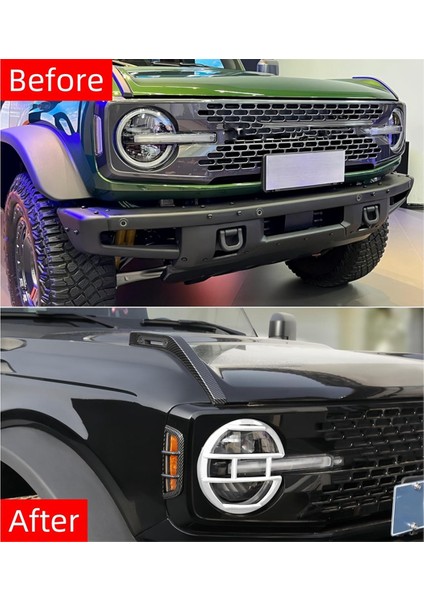 Ford Bronco 2021-2024 Aksesuarlar Için Araba Far Koruma Kapağı Koruyucu Trim Beyaz (Yurt Dışından) indirimleri