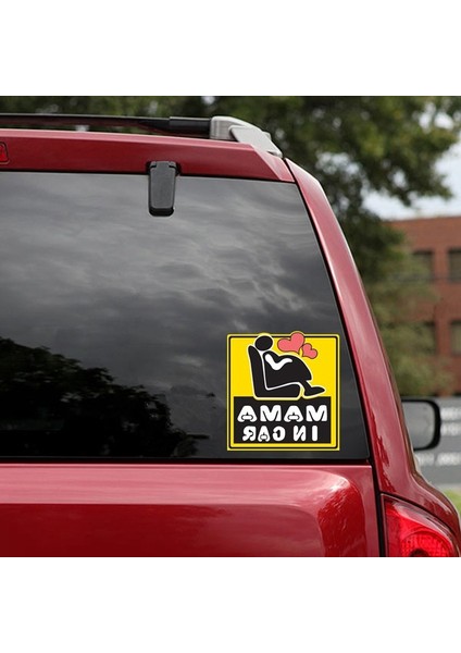 12X12CM Anne Arabada Hamile Araba Sticker Pvc Coloful Çıkartmaları Motosiklet Aksesuarları Çıkartma (Yurt Dışından) modelleri