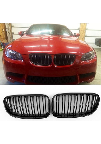 2x Parlak Siyah Ön Böbrek Izgara Grille For-Bmw E92 E93 3 Serisi 328I 335I Coupe Lcı 2011-2013 (Yurt Dışından) modelleri