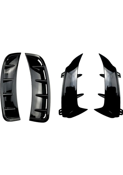 Mercedes Için 3 Pcs Benz A Sınıfı W177 A180 A200 A220 A250 Aksesuarlar Araba Stil (Siyah): 1 Pcs Araç Arka Tampon Fender ve 1 Çift Ön (Yurt Dışından)