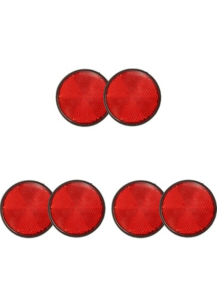 6pcs Yuvarlak Kırmızı Reflektör Motosiklet Atv Için Evrensel 5.6 x 0.8cm (Yurt Dışından)