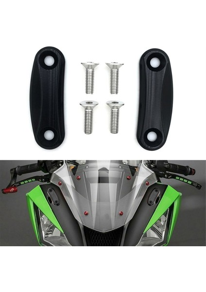 Motosiklet Bloğu Kawasaki ZX10R Için Plaka Ayna Şasi Kodu Kapı Temel 2016-2023 ZX6R 2019-2023 Aksesuarlar (Siyah) (Yurt Dışından) fiyatları