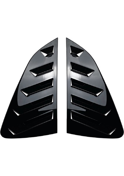 Volkswagen Polo Mk6 Polo 2018-2023 Için Araba Parlak Siyah Arka Pencere Panjur Kapağı Kaplaması (Yurt Dışından)