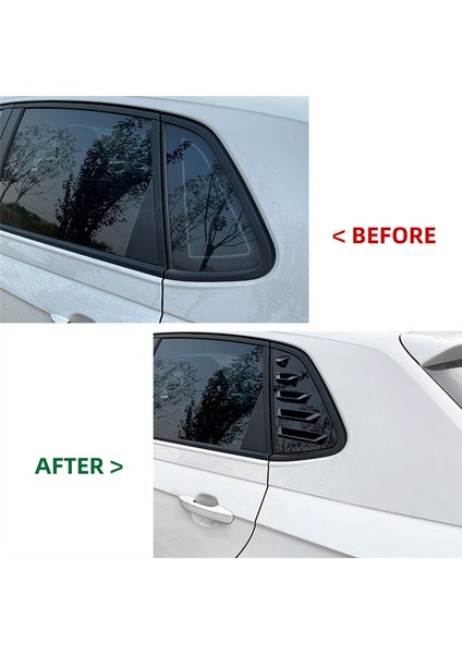 Volkswagen Polo Mk6 Polo 2018-2023 Için Araba Parlak Siyah Arka Pencere Panjur Kapağı Kaplaması (Yurt Dışından) indirimleri