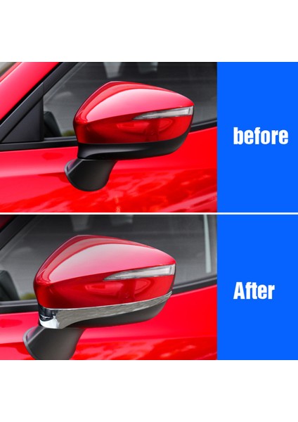 Mazda Cx-3 Cx3 Için Krom Araç Kapısı Yan Dikiz Bakış Ayna Şerit Trim Kapak Dış Dekorasyon Aksesuarları 2017 2018 2019 (Yurt Dışından) fiyatları