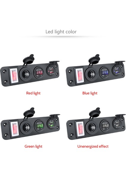 4&#39;te 1 Yeni Dijital Voltmetre +12V Güç Soketi +Çift USB Güç Şarj Cihazı Adaptörü Deniz USB Şarj Soketi Yeşil (Yurt Dışından) fiyatları