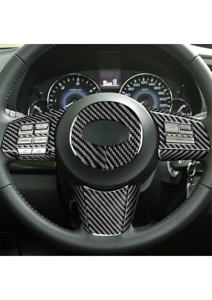 Subaru Için Karbon Fiber Legacy Outback 2010-2014 Direksiyon Simidi Düğmesi Panel Kapak Döşeme Çıkartma Aksesuarları Lhd, B (Yurt Dışından) indirimleri