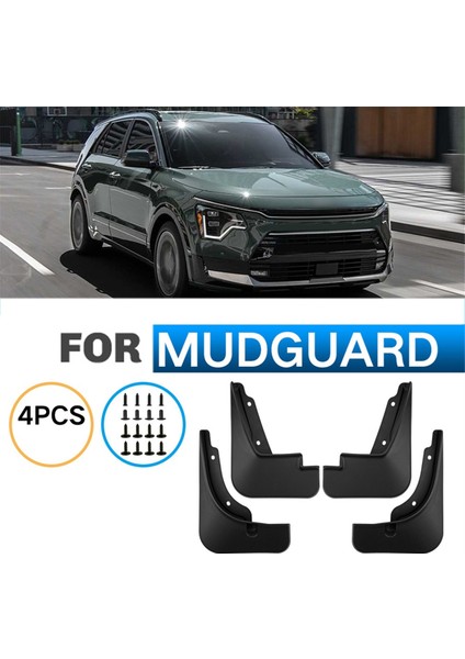 Kia Niro Ev Hybrid 2023 2024 Çamurlu Çamur Fleps Splash Gardiyanlar Ön Arka Tekerlekler Çamurluk Araç Aksesuarları 4 Pcs (Yurt Dışından) indirimleri