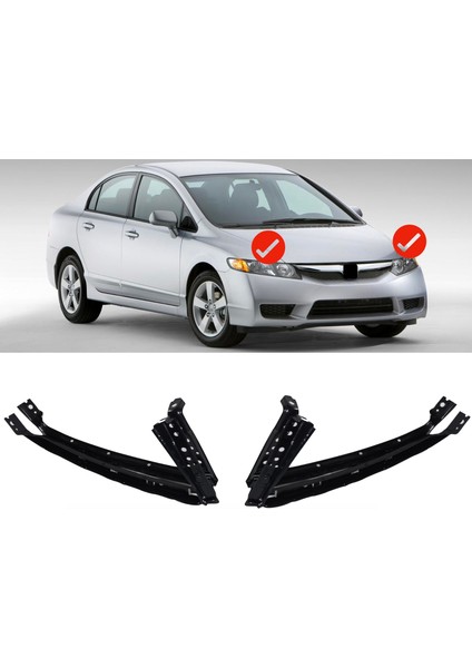 Araba Sol Ön Tampon Far Honda Civic Için Sabit Destek Braketi 2006-2011 71140SNAA0000 71190-SNA-A00 (Yurt Dışından) fiyatları