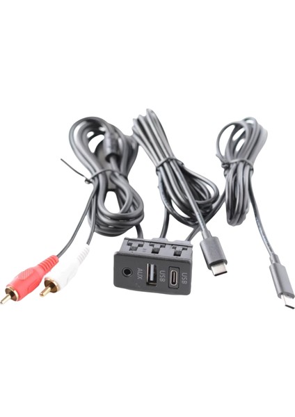 Araba Android Navigasyon Makinesi Aux Panel Tip-C+Rca Girişi Çift Usb+Aux Arayüz Paneli Uzantı Kablosu Adaptör Paneli (Yurt Dışından) fırsatları