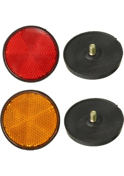 2pcs Yuvarlak Kırmızı Reflektör Motosiklet Için Universal Atv 5.6x0.8cm ve 2 x 2 Inç Yuvarlak Turuncu Reflikörler Evrensel (Yurt Dışından) fiyatları