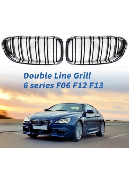 Bmw 6 Serisi F06 F12 F13 Krom+Siyah Için Ön Böbrek Çift Hat Izgara Spor Izgara Yedek (Yurt Dışından) fiyatları