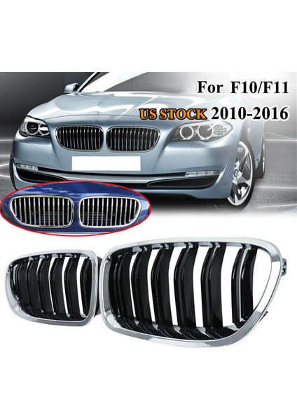 Araba Chrome+Parlak Siyah Çift Çabuk Ön Böbrek Izgara F10/ F11 M5 535I 550I 528I 4-Door 2010-2017 (Yurt Dışından) fiyatları