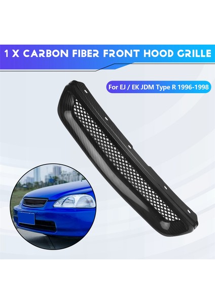 96-98 Honda Civic Ej/ek Jdm Type R Için Araba Karbon Fiber Örgü Ön Kaput Izgara Izgarası (Yurt Dışından) fırsatları