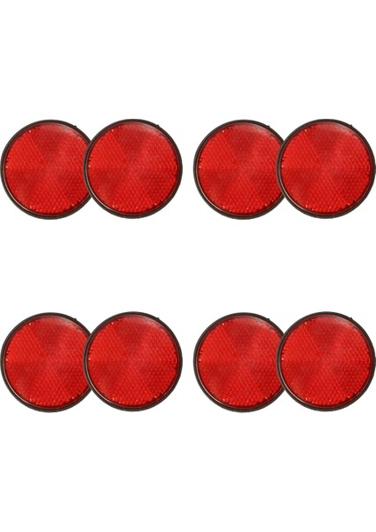 Motosiklet Atv Için 8pcs Yuvarlak Kırmızı Reflektör Evrensel 5.6 x 0.8cm (Yurt Dışından)