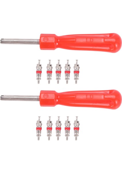 2x Alet Demonte Valf Lastik + 10 Valf Araba Bisikleti Motosiklet (Yurt Dışından)