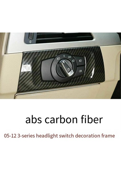 Bmw 3 Serisi Için E90 2005 - 2012 Aksesuarlar Karbon Fiber Far Anahtarı Çerçeve Kapak Çıkartmaları Trim (Yurt Dışından) modelleri
