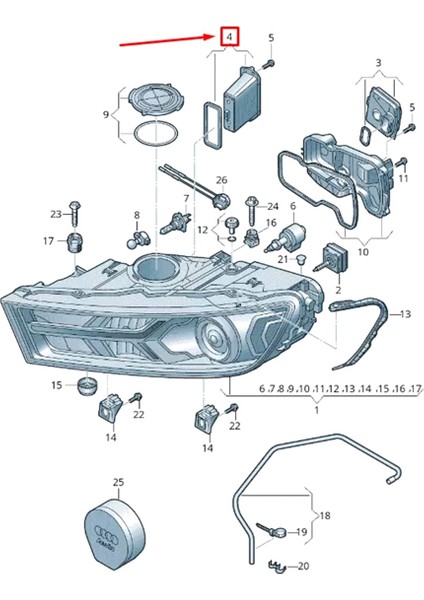 Araba Xenon Far Gündüz Koşu Işık LED Tahtaları Audi Q7 2017-2019 Angel Eyes Drl Chip E243951 4M0941475 (Yurt Dışından) indirimleri