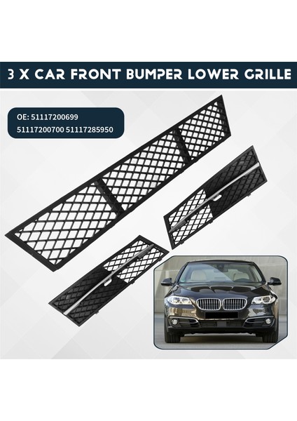 Araba Ön Tampon Alt Grill Set Merkezi Sol For Bmw 5 Serisi F10 F11 10-13 51117200699 51117200700 51117285950 (Yurt Dışından) fırsatları