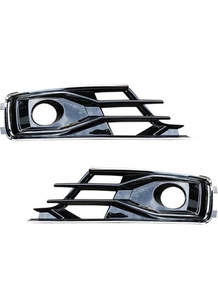 Ön Sis Fark Çerçeve Sis Lambası Izgara Kapağı Audi A6L C7 2016-2018 4G0807647A 4G0807648A (Yurt Dışından)