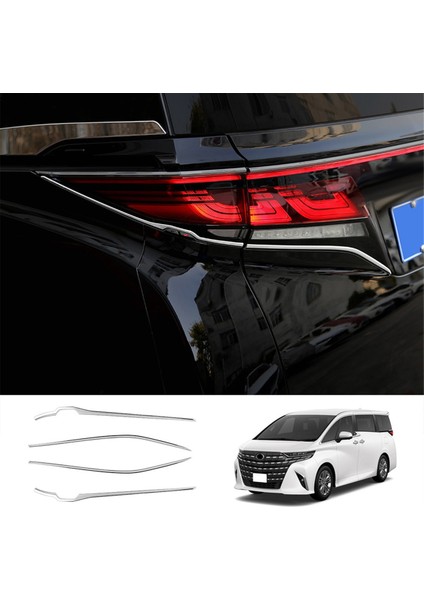 Toyota Alphard/vellfire Için 40 Serisi 2023+ Bagaj Anahtarı Trim Şeritler ve Bagaj Kapağı Düğmesi Tail Işık Parlak Şeritler (Yurt Dışından) indirimleri