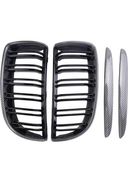 Araba Karbon Fiber Bak Bmw 3 Serisi E90 E91 2005-2008 Için Ön Böbrek Izgara Çift Çıtaları Izgara (Yurt Dışından)