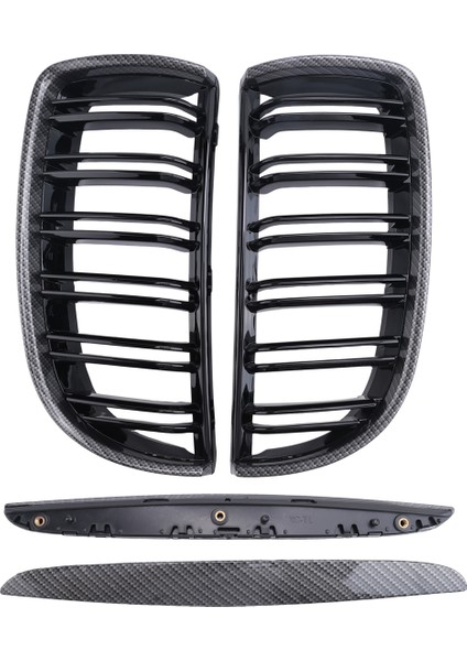 Araba Karbon Fiber Bak Bmw 3 Serisi E90 E91 2005-2008 Için Ön Böbrek Izgara Çift Çıtaları Izgara (Yurt Dışından) fiyatları
